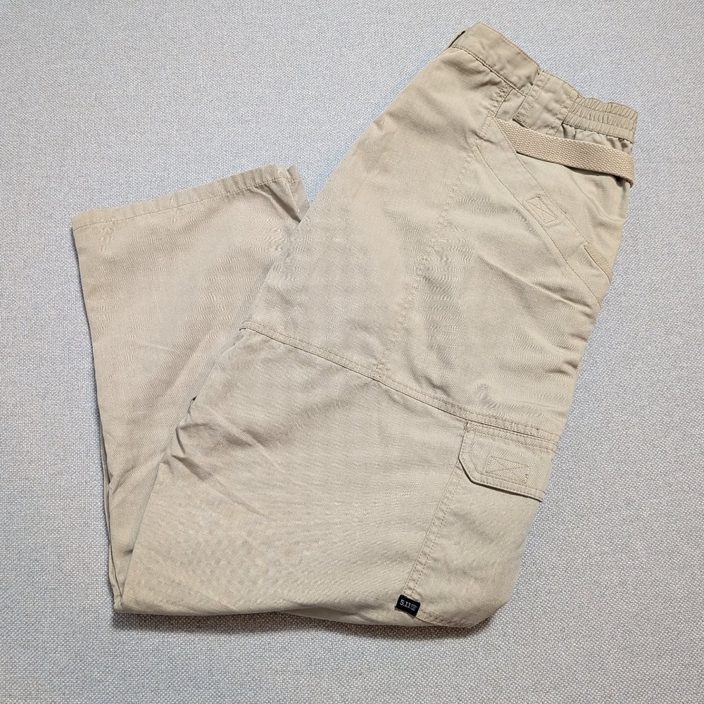 5.11 Tactical Series Mens Pants 74273 Khaki 40x30 Woven Regular Cargo Polyester